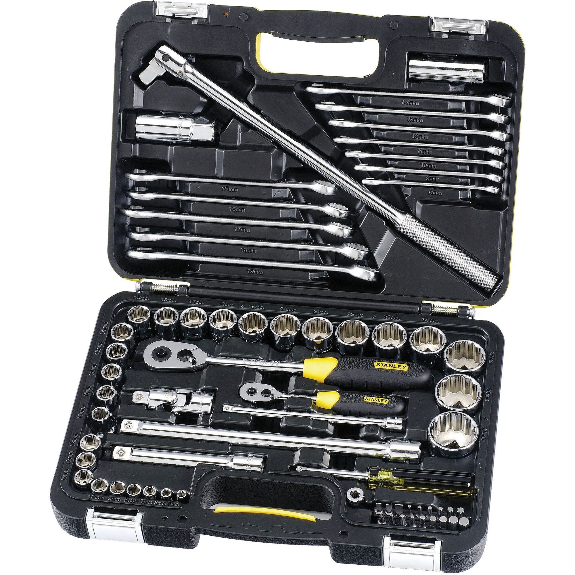 Stanley socket and spanner outlet set