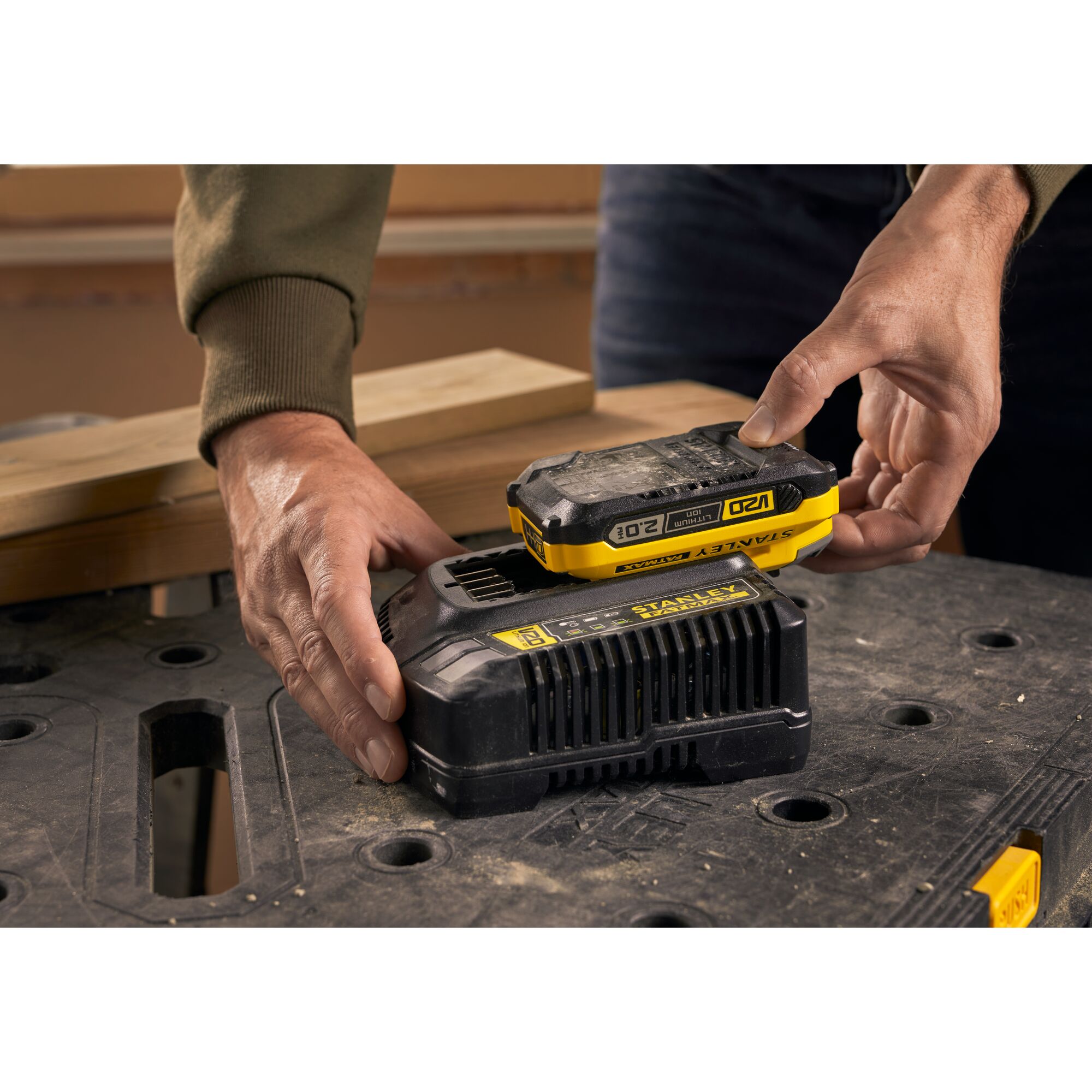 Stanley fatmax to dewalt best sale battery adapter