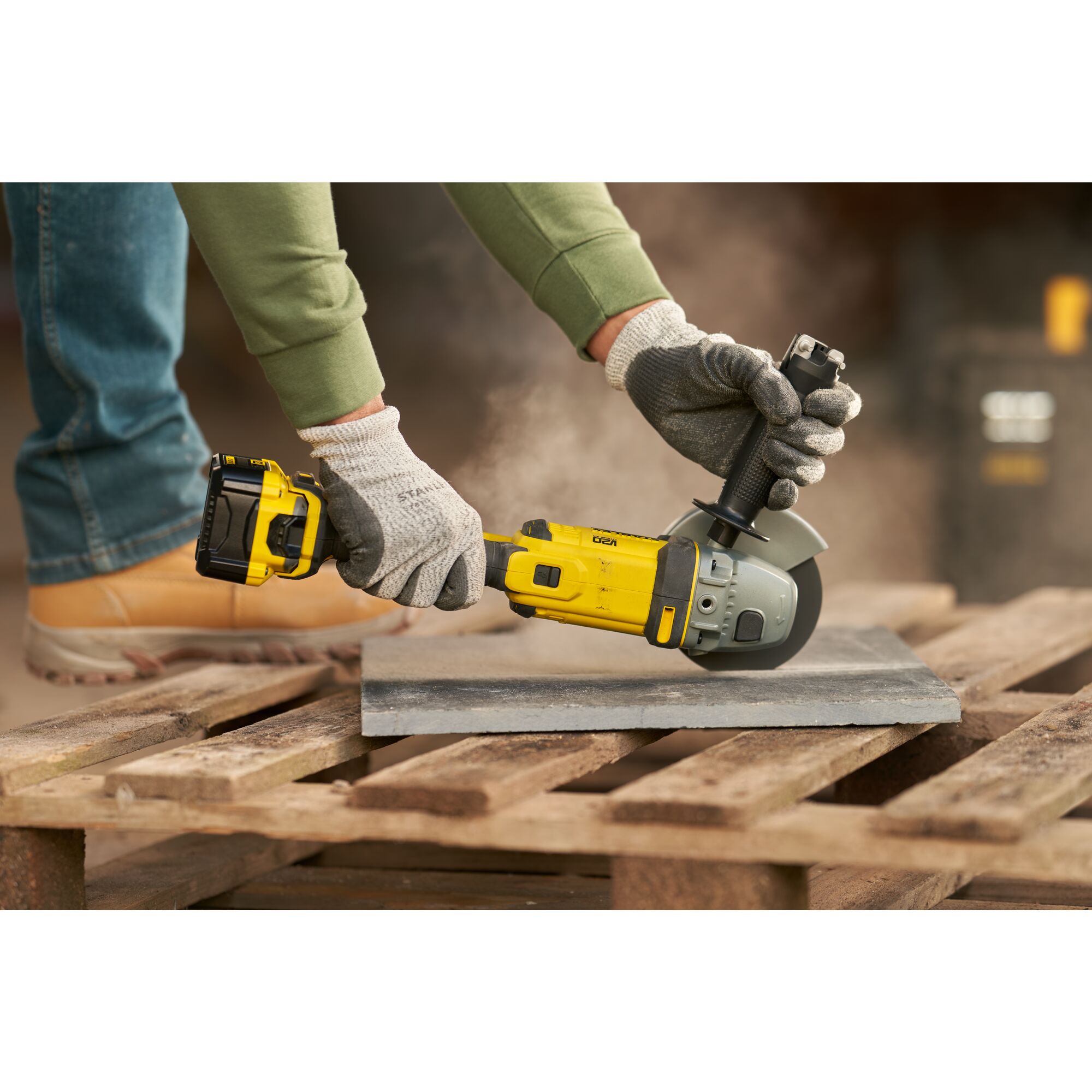 18V STANLEY FATMAX V20 Cordless Angle Grinder Tool Only STANLEY